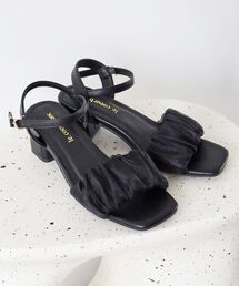 le.coeur blanc | 《WEB限定アイテム》ギャザーストラップサンダル(サンダル)