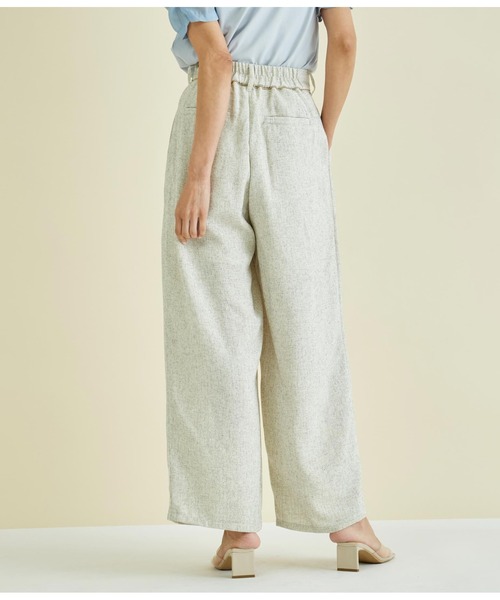 Settimissimo（セッティミッシモ）の「サマーツィ-ド ウエストタック ワイドパンツ（その他パンツ・レディース・アイボリー/ブラウン・FREE）」の6枚目の写真