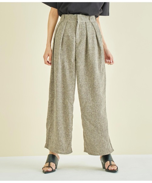 Settimissimo（セッティミッシモ）の「サマーツィ-ド ウエストタック ワイドパンツ（その他パンツ・レディース・アイボリー/ブラウン・FREE）」の12枚目の写真