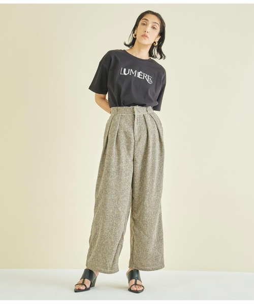 Settimissimo（セッティミッシモ）の「サマーツィ-ド ウエストタック ワイドパンツ（その他パンツ・レディース・アイボリー/ブラウン・FREE）」の15枚目の写真