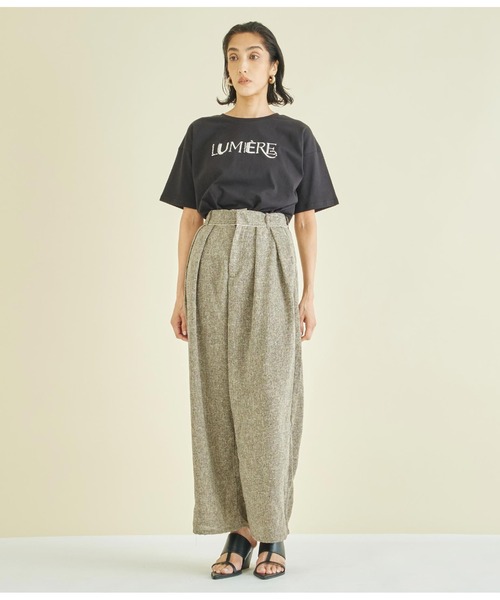 Settimissimo（セッティミッシモ）の「サマーツィ-ド ウエストタック ワイドパンツ（その他パンツ・レディース・アイボリー/ブラウン・FREE）」の17枚目の写真