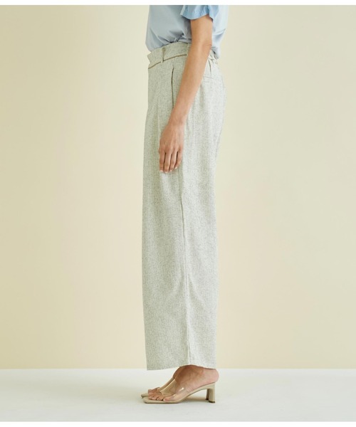 Settimissimo（セッティミッシモ）の「サマーツィ-ド ウエストタック ワイドパンツ（その他パンツ・レディース・アイボリー/ブラウン・FREE）」の19枚目の写真