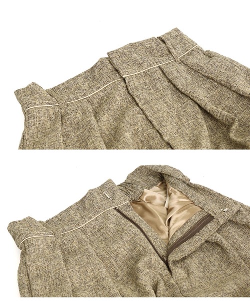 Settimissimo（セッティミッシモ）の「サマーツィ-ド ウエストタック ワイドパンツ（その他パンツ・レディース・アイボリー/ブラウン・FREE）」の22枚目の写真