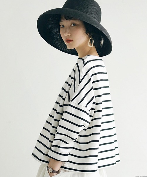 VIBGYOR(ヴィブジョー)の「pur chouchou/つば広 シンプル 麦わら帽子 P4463(ハット・レディース・ブラック/ブラウン・FREE)」の3枚目の写真