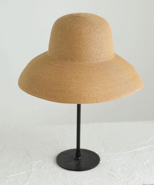 VIBGYOR(ヴィブジョー)の「pur chouchou/つば広 シンプル 麦わら帽子 P4463(ハット・レディース・ブラック/ブラウン・FREE)」の7枚目の写真