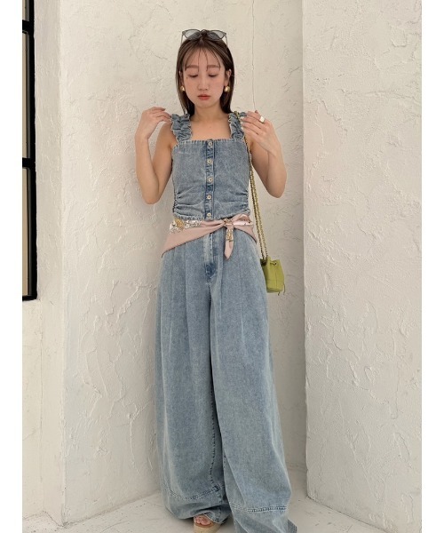 SNIDEL（スナイデル）の「【00サイズあり】バリエワイドパンツ（その他パンツ・レディース・ブルー/その他/ベージュ・0/1/00）」の12枚目の写真