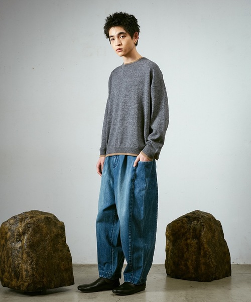 Dulcamara（ドゥルカマラ）の「フェイクレイヤードニットPO（ニット/セーター・メンズ・ミックスグレー/チャコールグレー・0/1）」の5枚目の写真