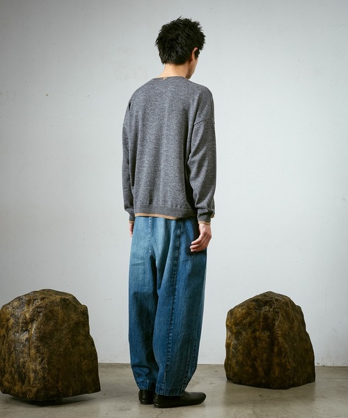 Dulcamara（ドゥルカマラ）の「フェイクレイヤードニットPO（ニット/セーター・メンズ・ミックスグレー/チャコールグレー・0/1）」の7枚目の写真