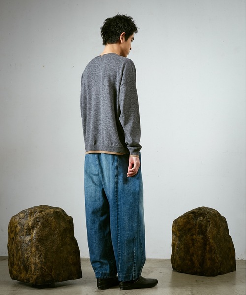 Dulcamara（ドゥルカマラ）の「フェイクレイヤードニットPO（ニット/セーター・メンズ・ミックスグレー/チャコールグレー・0/1）」の8枚目の写真