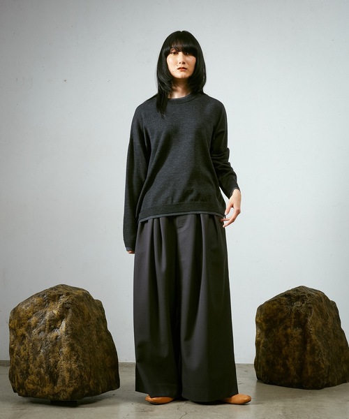 Dulcamara（ドゥルカマラ）の「フェイクレイヤードニットPO（ニット/セーター・メンズ・ミックスグレー/チャコールグレー・0/1）」の13枚目の写真