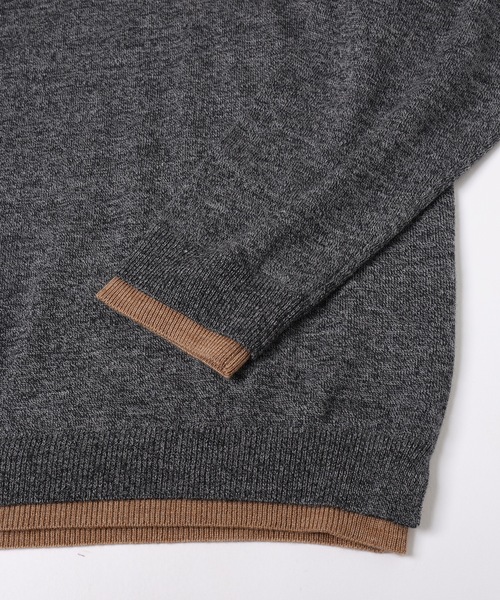 Dulcamara（ドゥルカマラ）の「フェイクレイヤードニットPO（ニット/セーター・メンズ・ミックスグレー/チャコールグレー・0/1）」の15枚目の写真