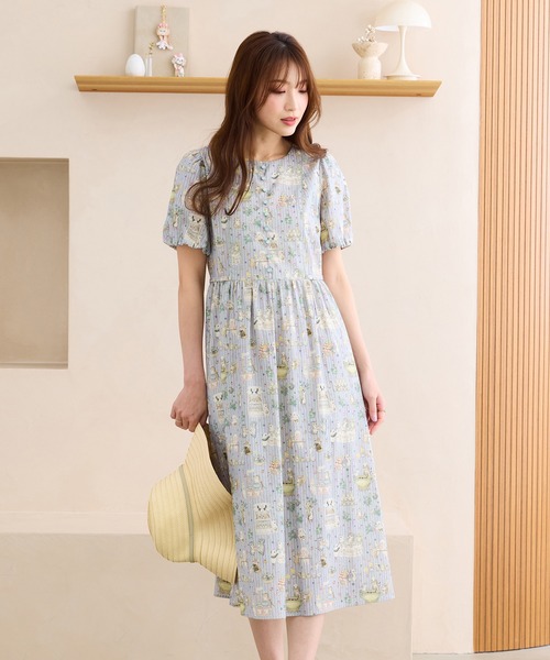 Jolly Poupee(ジョリープッペ)の「【22fabric】ジャムラボ/ ワンピース(ワンピース・レディース・グリーン/ベージュ・42/38/40/46)」の2枚目の写真