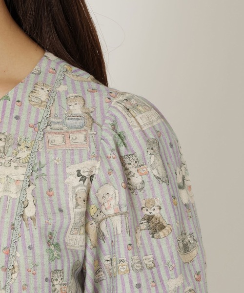 Jolly Poupee(ジョリープッペ)の「【22fabric】ジャムラボ/ ワンピース(ワンピース・レディース・グリーン/ベージュ・42/38/40/46)」の10枚目の写真