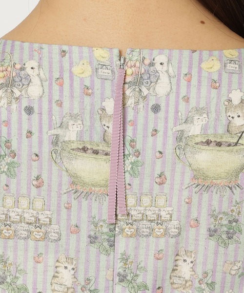 Jolly Poupee(ジョリープッペ)の「【22fabric】ジャムラボ/ ワンピース(ワンピース・レディース・グリーン/ベージュ・42/38/40/46)」の6枚目の写真