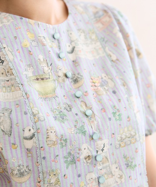 Jolly Poupee(ジョリープッペ)の「【22fabric】ジャムラボ/ ワンピース(ワンピース・レディース・グリーン/ベージュ・42/38/40/46)」の14枚目の写真