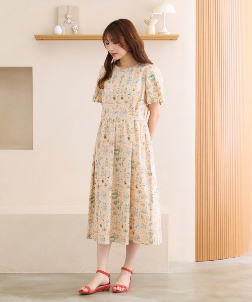 Jolly Poupee(ジョリープッペ)の「【22fabric】ジャムラボ/ ワンピース(ワンピース・レディース・グリーン/ベージュ・42/38/40/46)」の17枚目の写真