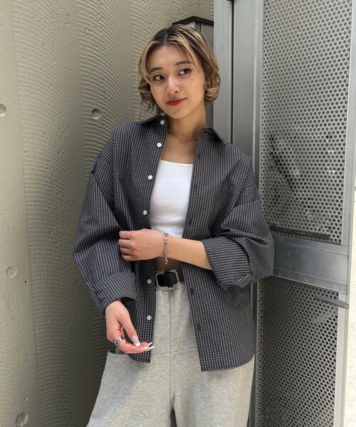 WHO'S WHO gallery（フーズフーギャラリー）の「【KOOKY'N/クーキー】チェックシャツ / UNISEX/ユニセックス（シャツ/ブラウス・レディース・ブラック/グリーン/ブルー・FREE）」の11枚目の写真