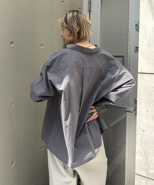 WHO'S WHO gallery（フーズフーギャラリー）の「【KOOKY'N/クーキー】チェックシャツ / UNISEX/ユニセックス（シャツ/ブラウス・レディース・ブラック/グリーン/ブルー・FREE）」の9枚目の写真