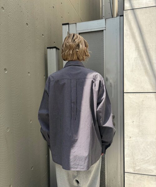 WHO'S WHO gallery（フーズフーギャラリー）の「【KOOKY'N/クーキー】チェックシャツ / UNISEX/ユニセックス（シャツ/ブラウス・レディース・ブラック/グリーン/ブルー・FREE）」の6枚目の写真