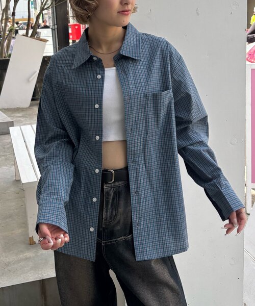 WHO'S WHO gallery（フーズフーギャラリー）の「【KOOKY'N/クーキー】チェックシャツ / UNISEX/ユニセックス（シャツ/ブラウス・レディース・ブラック/グリーン/ブルー・FREE）」の15枚目の写真