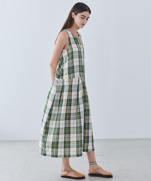 GALLEGO DESPORTES（ギャレゴデスポート）の「GALLEGO DESPORTES | コットンリネン ノースリーブワンピース WOMEN（ワンピース・レディース・グリーン系その他・S）」の15枚目の写真