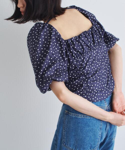 CODE A（コードエー）の「polka dot blouse（シャツ/ブラウス・レディース・ブラック系/ネイビー系・00）」の11枚目の写真