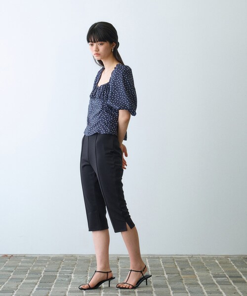 CODE A（コードエー）の「polka dot blouse（シャツ/ブラウス・レディース・ブラック系/ネイビー系・00）」の6枚目の写真