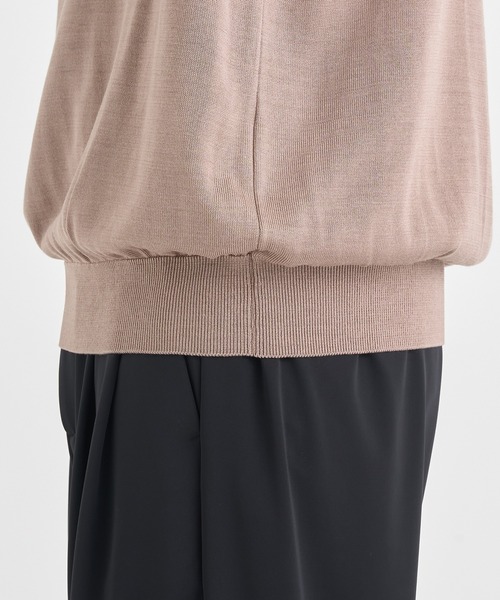 THE TOKYO（ザトウキョウ）の「【THE TOKYO/ザトウキョウ】Washable Silk Knit S/S PO【洗えるシルクのニット】（ニット/セーター・メンズ・ライトベージュ/ブラック/モカ/ダークグレー・48/46/44）」の21枚目の写真