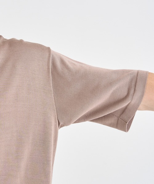 THE TOKYO（ザトウキョウ）の「【THE TOKYO/ザトウキョウ】Washable Silk Knit S/S PO【洗えるシルクのニット】（ニット/セーター・メンズ・ライトベージュ/ブラック/モカ/ダークグレー・48/46/44）」の19枚目の写真