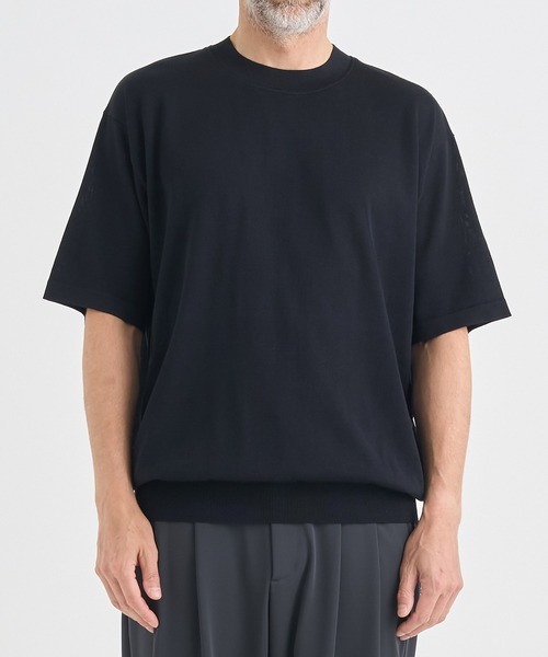 THE TOKYO（ザトウキョウ）の「【THE TOKYO/ザトウキョウ】Washable Silk Knit S/S PO【洗えるシルクのニット】（ニット/セーター・メンズ・ライトベージュ/ブラック/モカ/ダークグレー・48/46/44）」の13枚目の写真