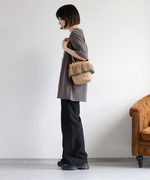 cepo(セポ)の「【aritella】フリルバケツバッグ(ショルダーバッグ・レディース・ライトベージュ/ベージュ・FREE)」の7枚目の写真