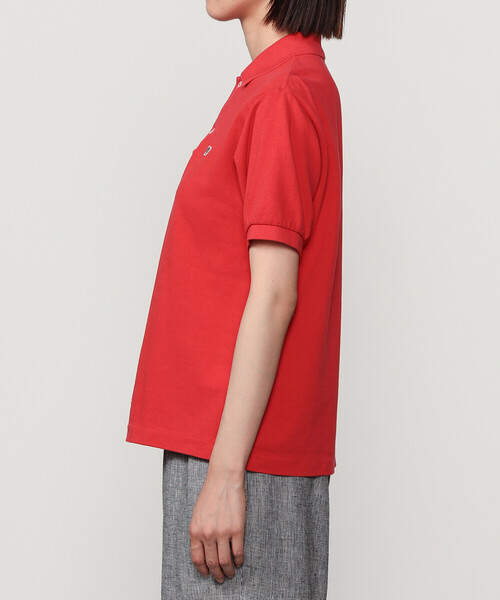 SCYE BASICS(サイベーシックス)の「SCYE BASICS | 〈別注〉コットンピケ ポロシャツ WOMEN(ポロシャツ・レディース・アイボリー/グリーン/ブラウン/レッド・38)」の12枚目の写真