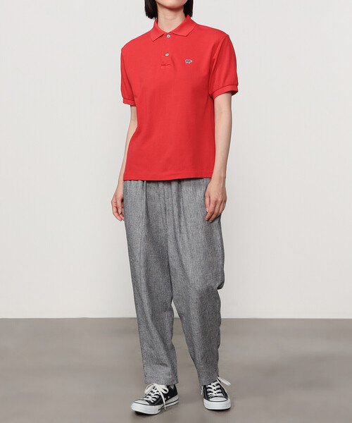 SCYE BASICS(サイベーシックス)の「SCYE BASICS | 〈別注〉コットンピケ ポロシャツ WOMEN(ポロシャツ・レディース・アイボリー/グリーン/ブラウン/レッド・38)」の14枚目の写真