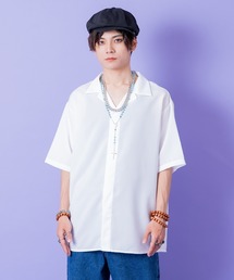 a.p.o.v. 比翼開襟オーバーサイズシャツ