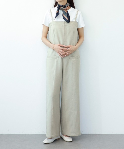 はぐ【Sirin】新品 リネンライクベアオールインワン ベージュ Sサイズ セール】【セット対応】リネンライクベアオールインワン《日本製