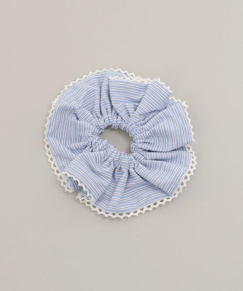 MAJESTIC LEGON（マジェスティックレゴン）の「ストライプシュシュ（シュシュ・レディース・ブルー系その他2・FREE）」の5枚目の写真