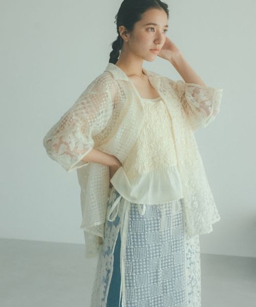 studioclip naturalbyclipレースパッチワークスカート natural by clip》レースパッチワークスカート（スカート