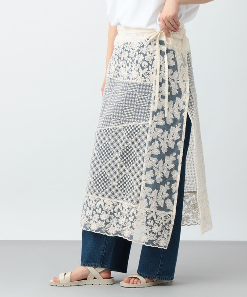 studio CLIP(スタディオクリップ)の「《natural by clip》レースパッチワークスカート(スカート・レディース・アイボリー/ブラック・FREE)」の7枚目の写真
