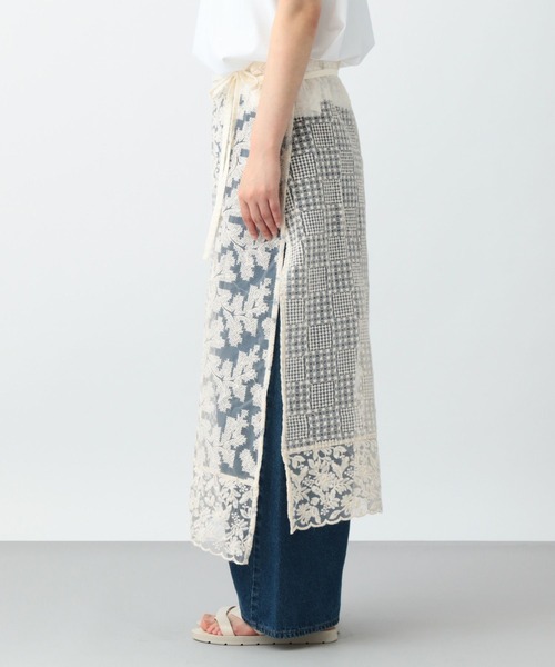 studio CLIP(スタディオクリップ)の「《natural by clip》レースパッチワークスカート(スカート・レディース・アイボリー/ブラック・FREE)」の20枚目の写真