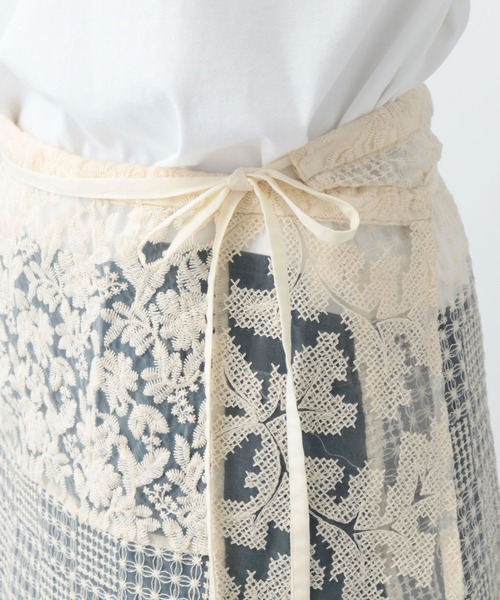 vintage ハンドメイド レースパッチワークスカート vintage ハンドメイド レースパッチワークスカート