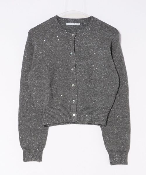 Jines（ジネス）の「スパンコールラメカーディガン（カーディガン/ボレロ・レディース・アイボリー/ブラック/グレー・38）」の3枚目の写真