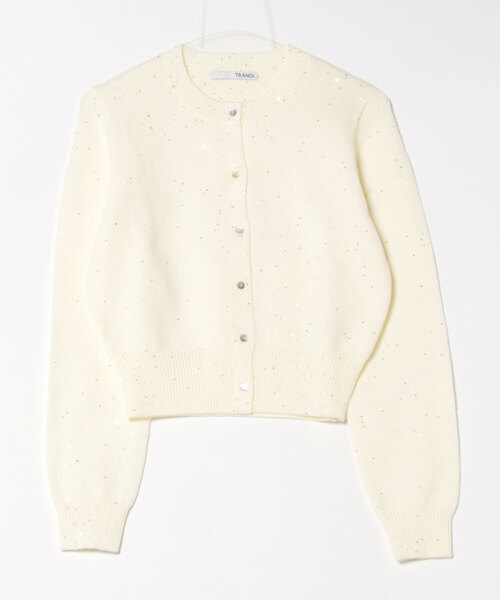 Jines（ジネス）の「スパンコールラメカーディガン（カーディガン/ボレロ・レディース・アイボリー/ブラック/グレー・38）」の17枚目の写真