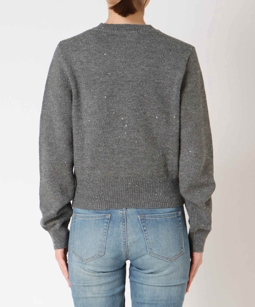 Jines（ジネス）の「スパンコールラメカーディガン（カーディガン/ボレロ・レディース・アイボリー/ブラック/グレー・38）」の6枚目の写真