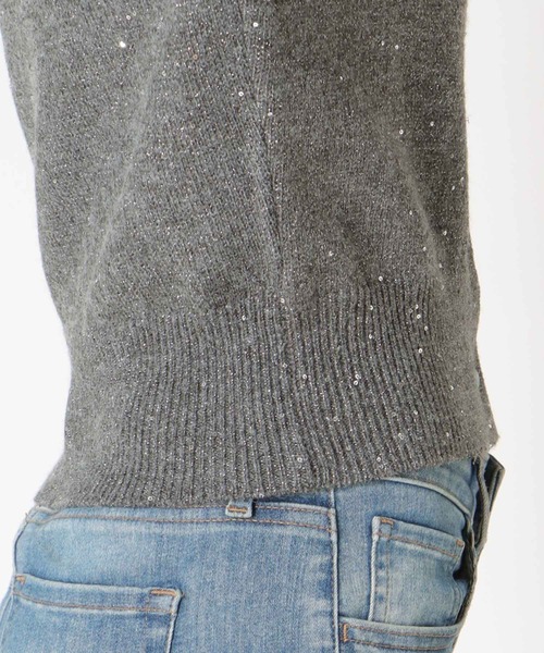 Jines（ジネス）の「スパンコールラメカーディガン（カーディガン/ボレロ・レディース・アイボリー/ブラック/グレー・38）」の9枚目の写真