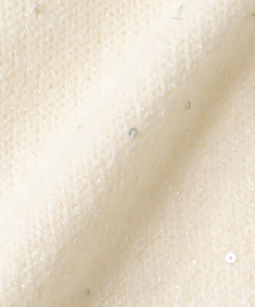 Jines（ジネス）の「スパンコールラメカーディガン（カーディガン/ボレロ・レディース・アイボリー/ブラック/グレー・38）」の12枚目の写真