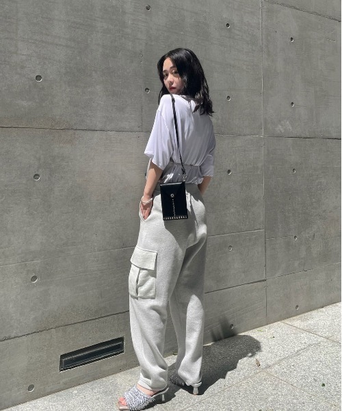 MEDI SATIN DOCKING TUNIC TEE（Tシャツ/カットソー）｜Ameri