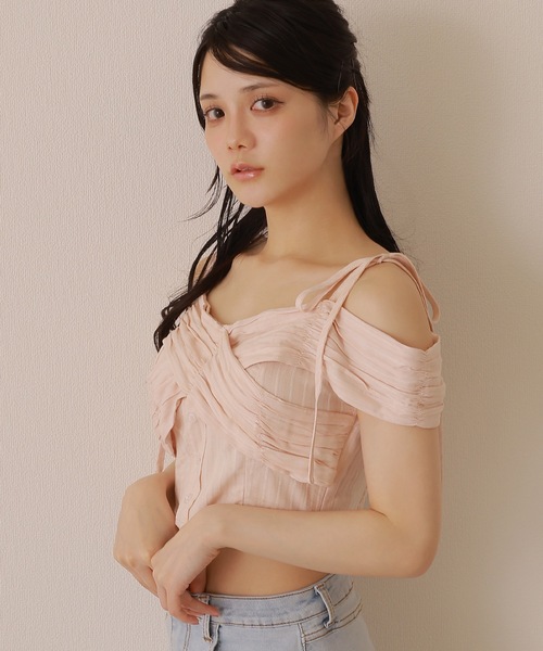 M DOLLY(エムドリー)の「*M DOLLY original* cross&luna patch blouse/クロス&ルナパッチブラウス(シャツ/ブラウス・レディース・ブラック/ホワイト/ピンク・FREE)」の14枚目の写真
