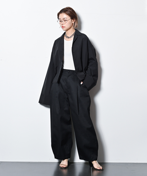CITYSHOP(シティーショップ)の「OPEN COLLAR C/S シャツ(シャツ/ブラウス・レディース・ブラック/ブルー系その他・FREE)」の6枚目の写真