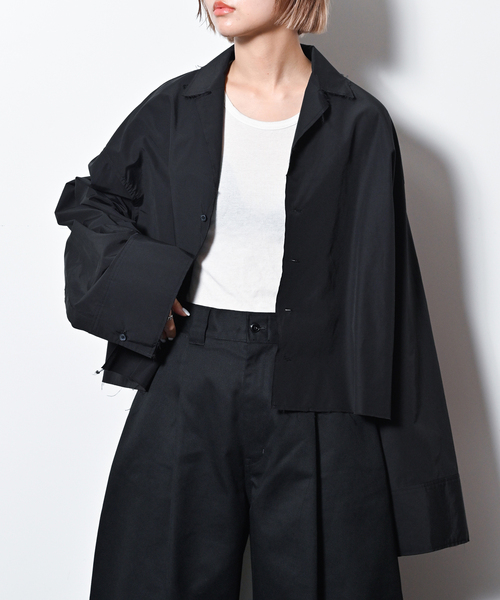 CITYSHOP(シティーショップ)の「OPEN COLLAR C/S シャツ(シャツ/ブラウス・レディース・ブラック/ブルー系その他・FREE)」の7枚目の写真