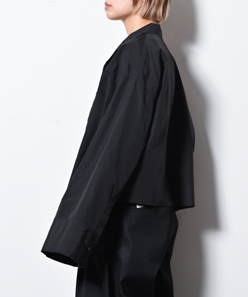 CITYSHOP(シティーショップ)の「OPEN COLLAR C/S シャツ(シャツ/ブラウス・レディース・ブラック/ブルー系その他・FREE)」の9枚目の写真